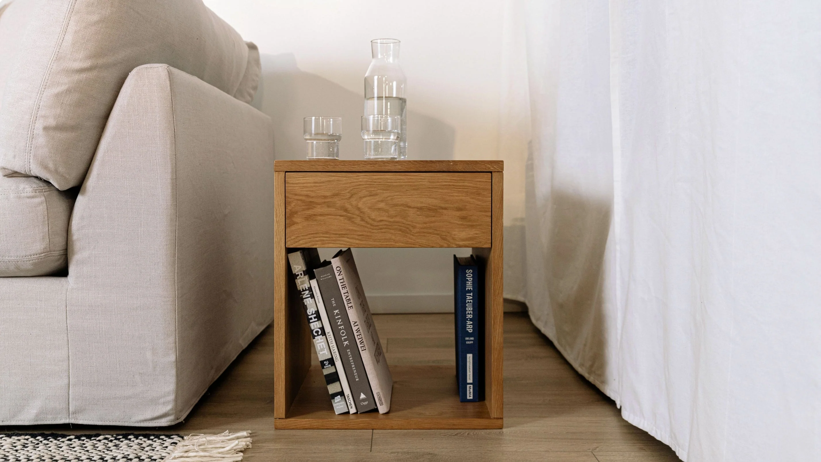 Rest Easy Nightstand With Drawer, Tall, Walnut - Image 3