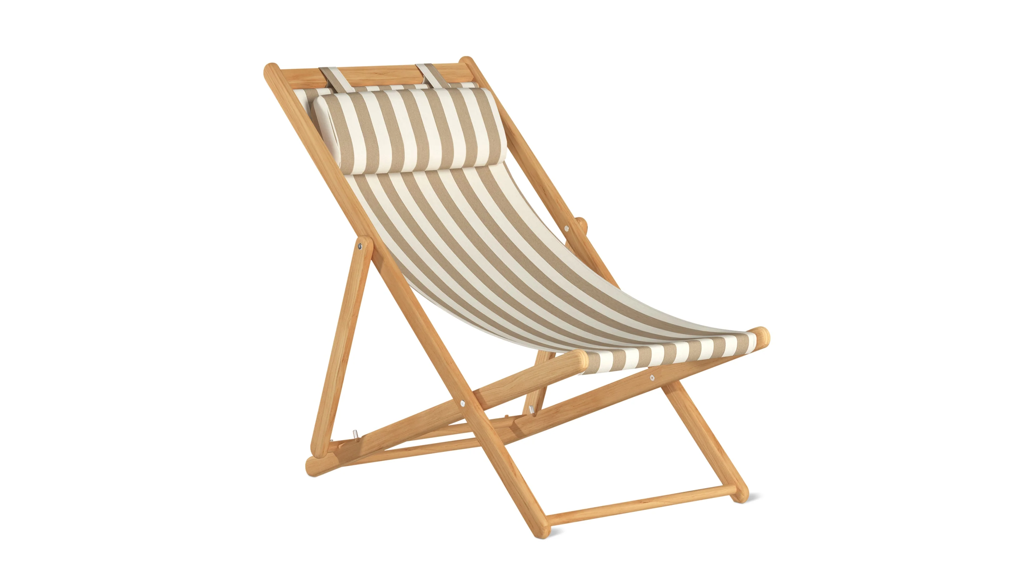 Settle In Outdoor Patio Chair, Large, Tan Stripe - Image 2