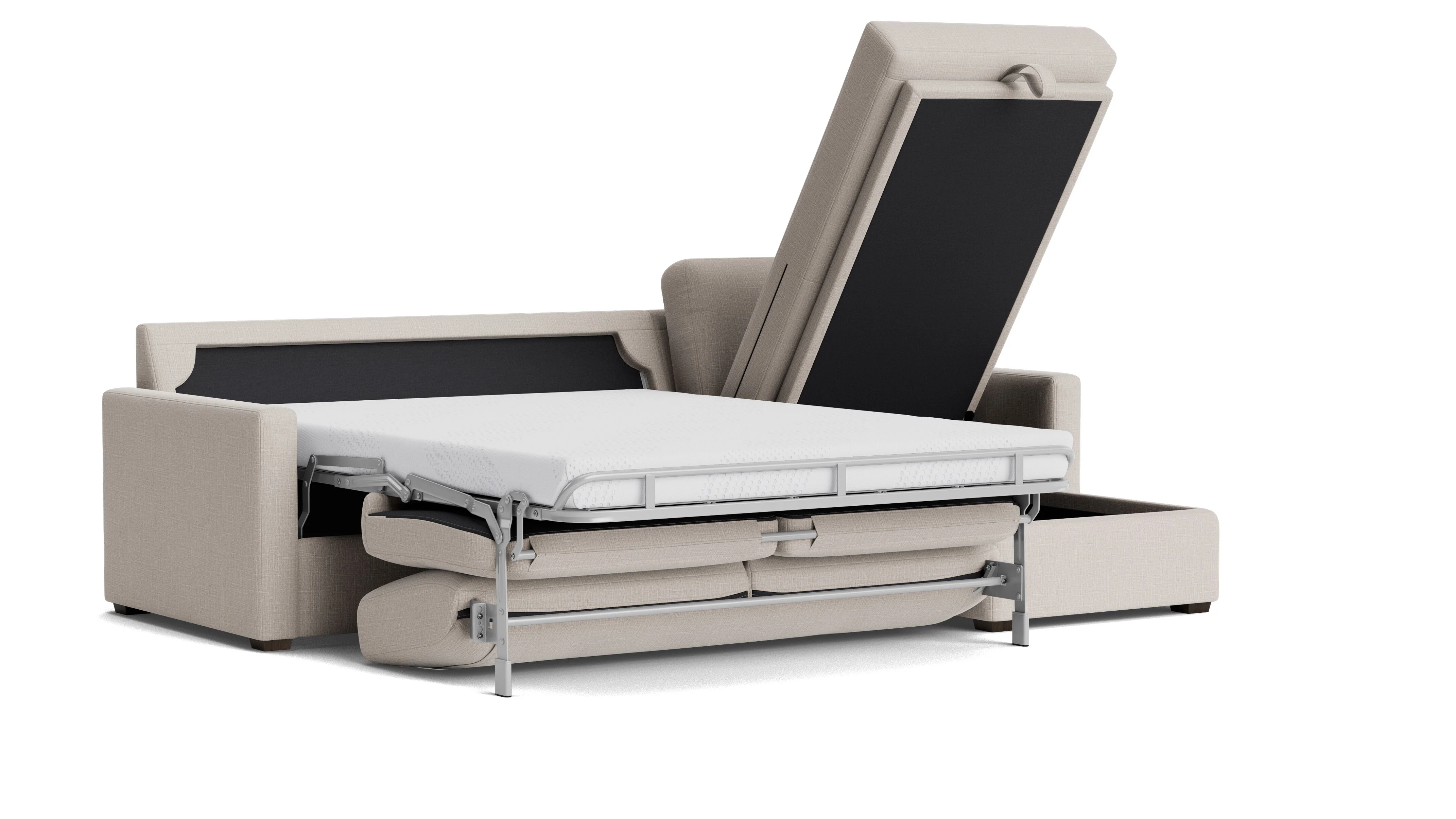Sleep Over Sofa Bed Sectional (Left or Right), Full, Clay - Image 7