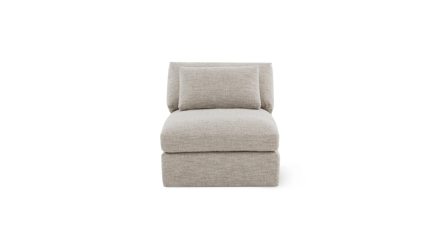 Slipcover - Get Together™ Armless Chair, Large, Oatmeal - Image 3