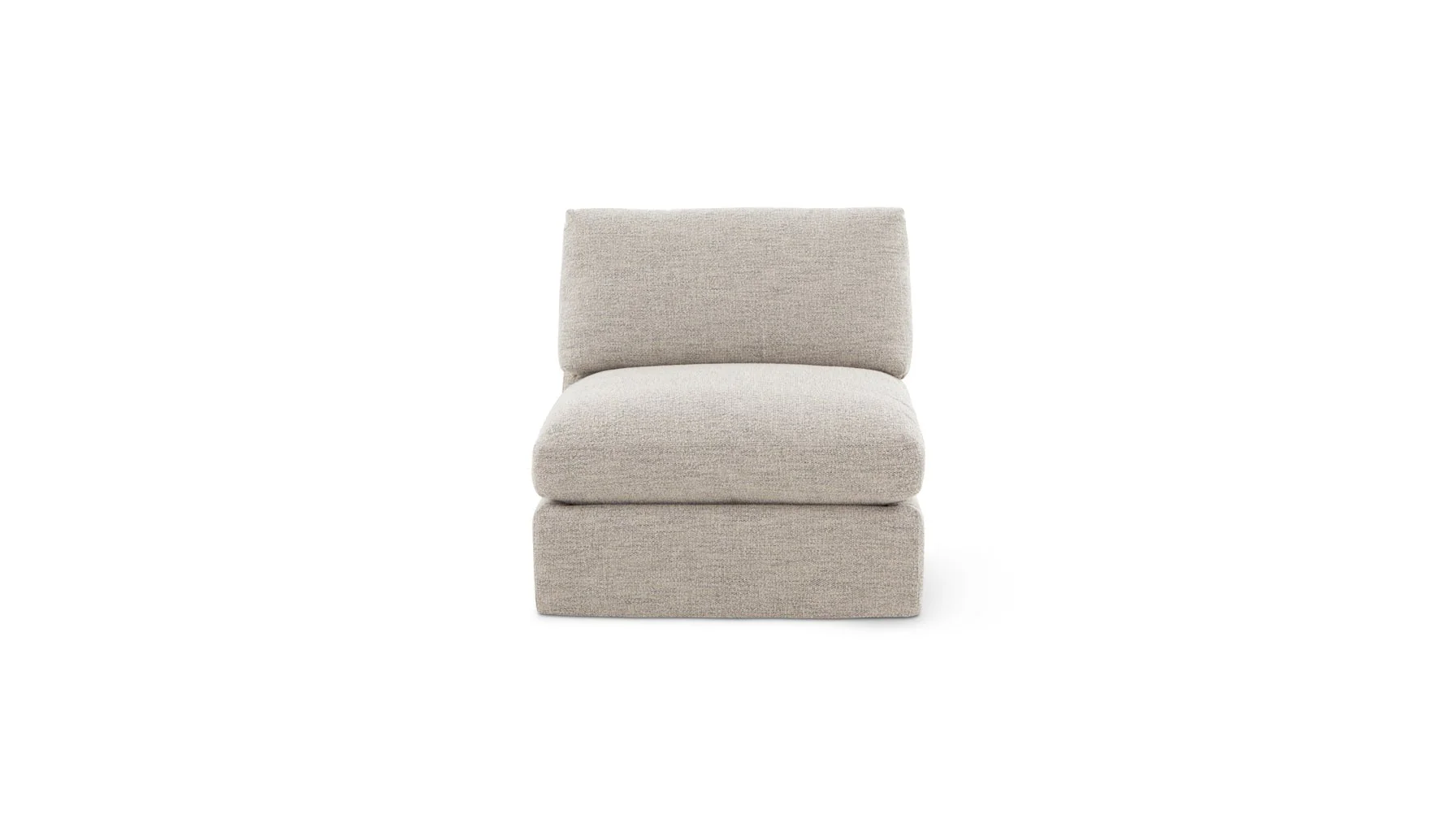 Slipcover - Get Together™ Armless Chair, Standard, Oatmeal - Image 3