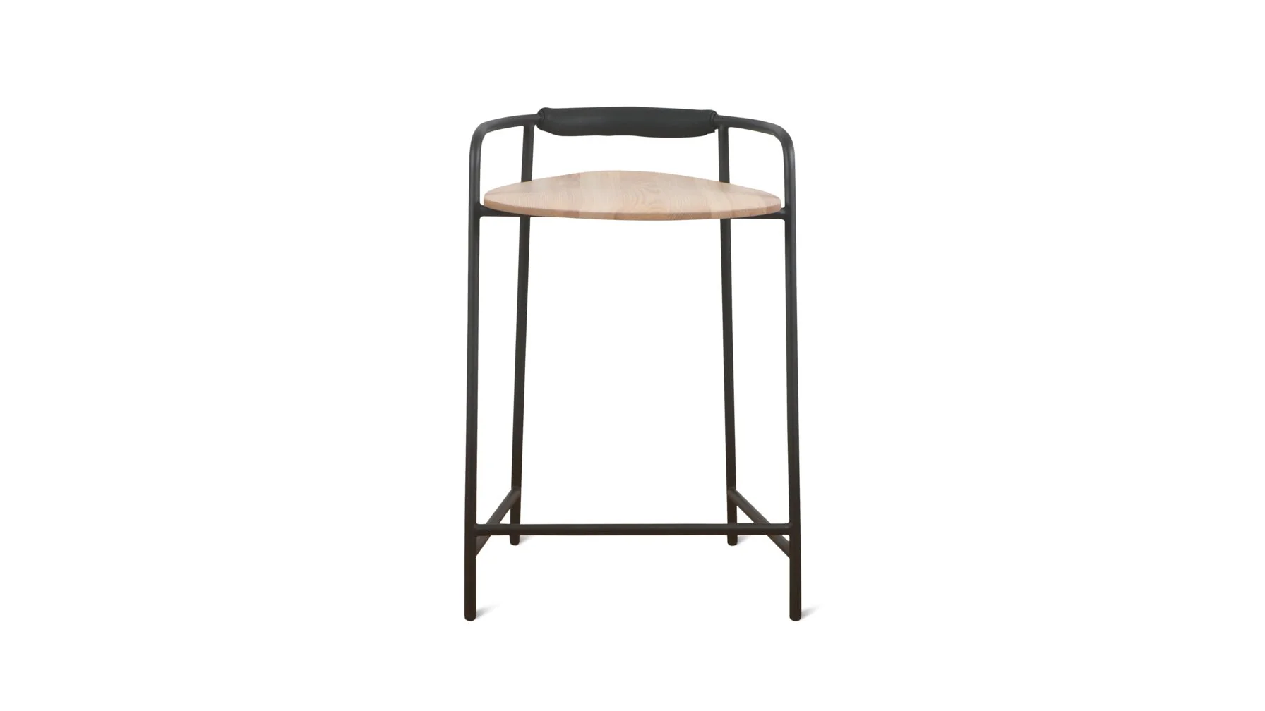 Slow Mornings Stool, Counter, Natural/Black Metal - Image 3