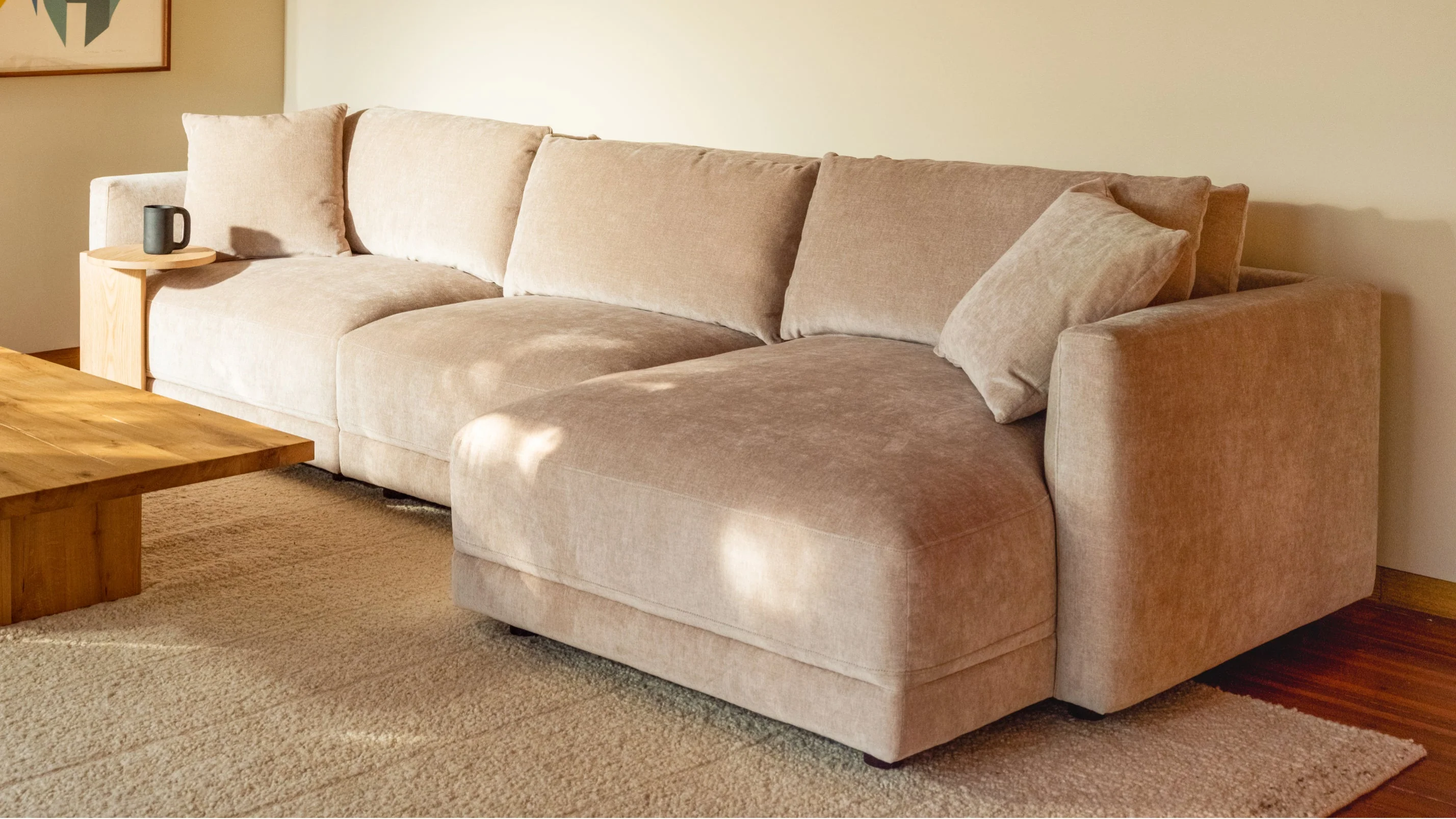 Soft Spot 3-Piece Modular Sectional Right, Cashew - Image 3