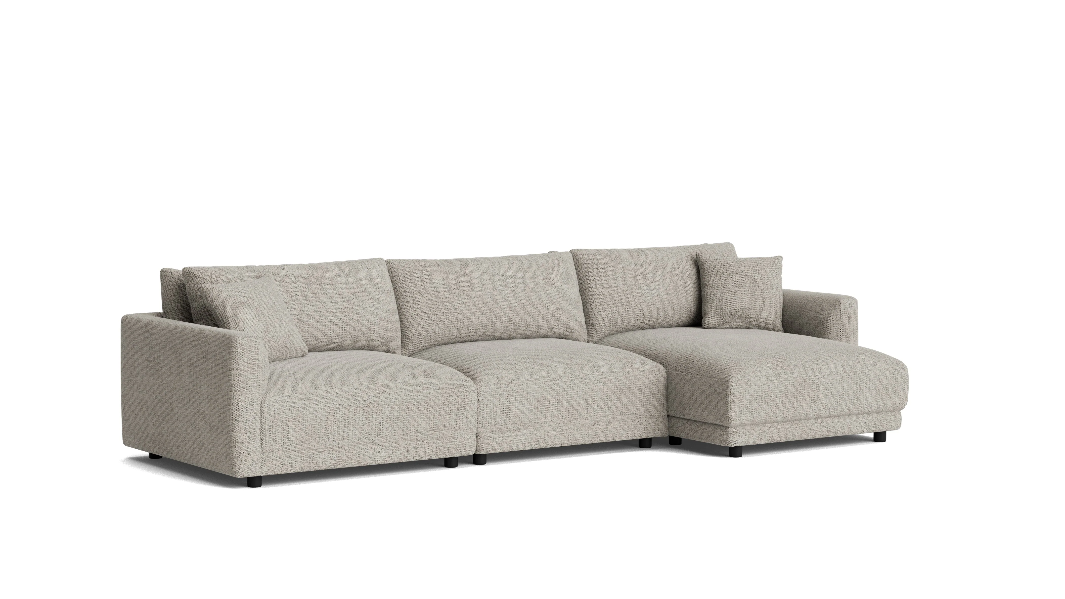 Soft Spot 3-Piece Modular Sectional Right, Oatmeal - Image 3