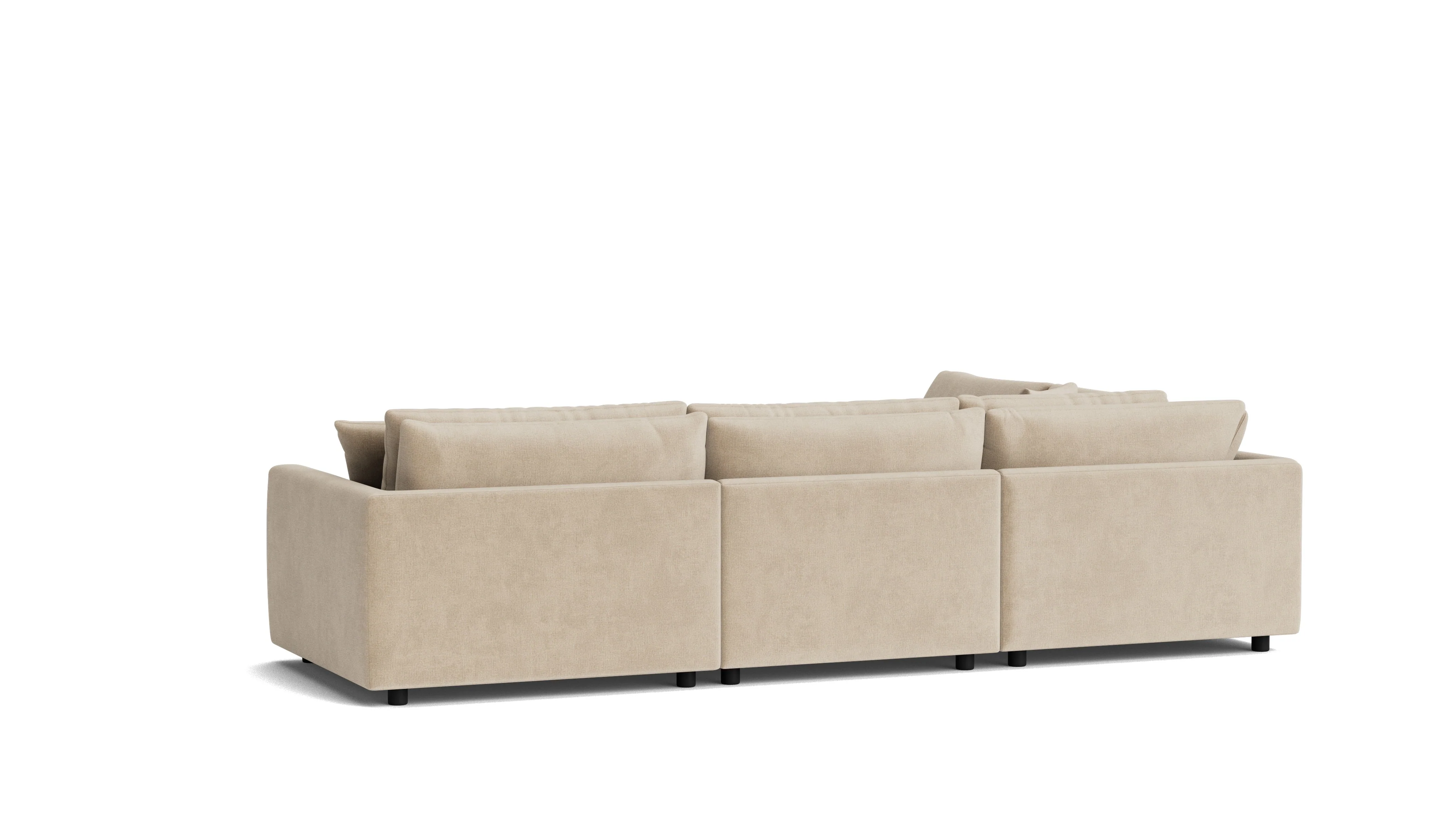 Soft Spot 4-Piece Modular Sectional Left, Cashew - Image 5