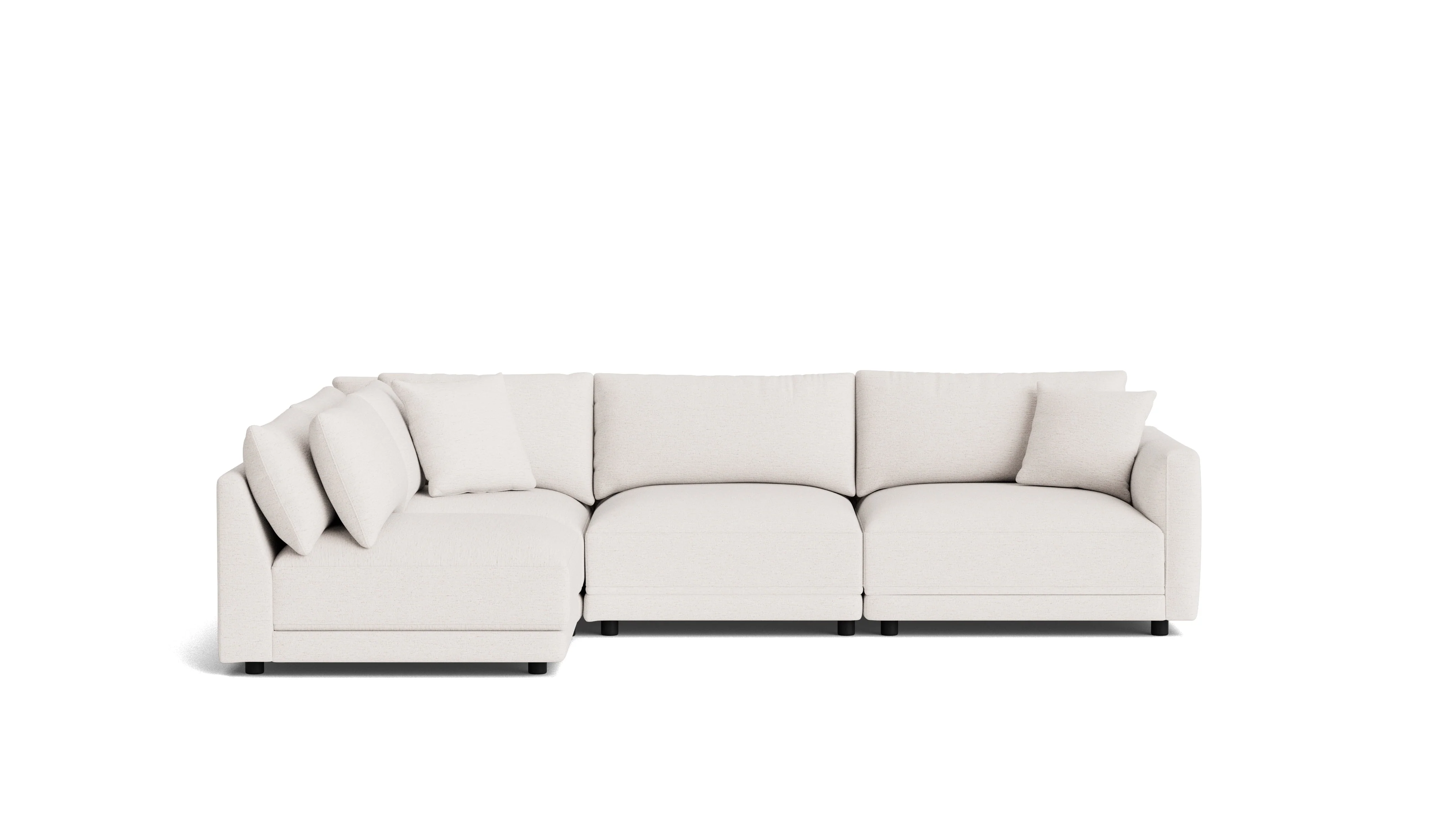 Soft Spot 4-Piece Modular Sectional Left, Nomad Snow - Image 2