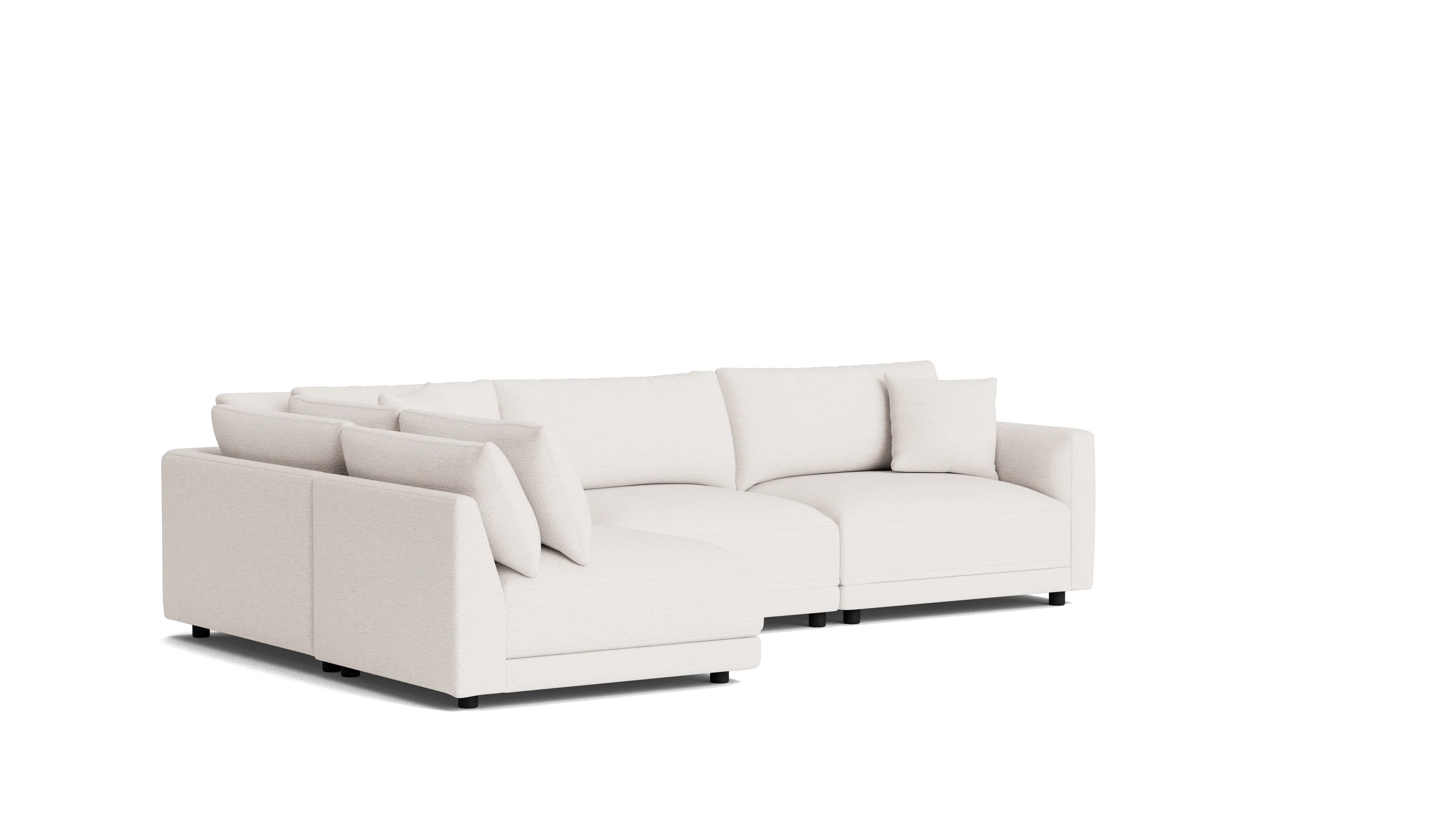 Soft Spot 4-Piece Modular Sectional Left, Nomad Snow - Image 3