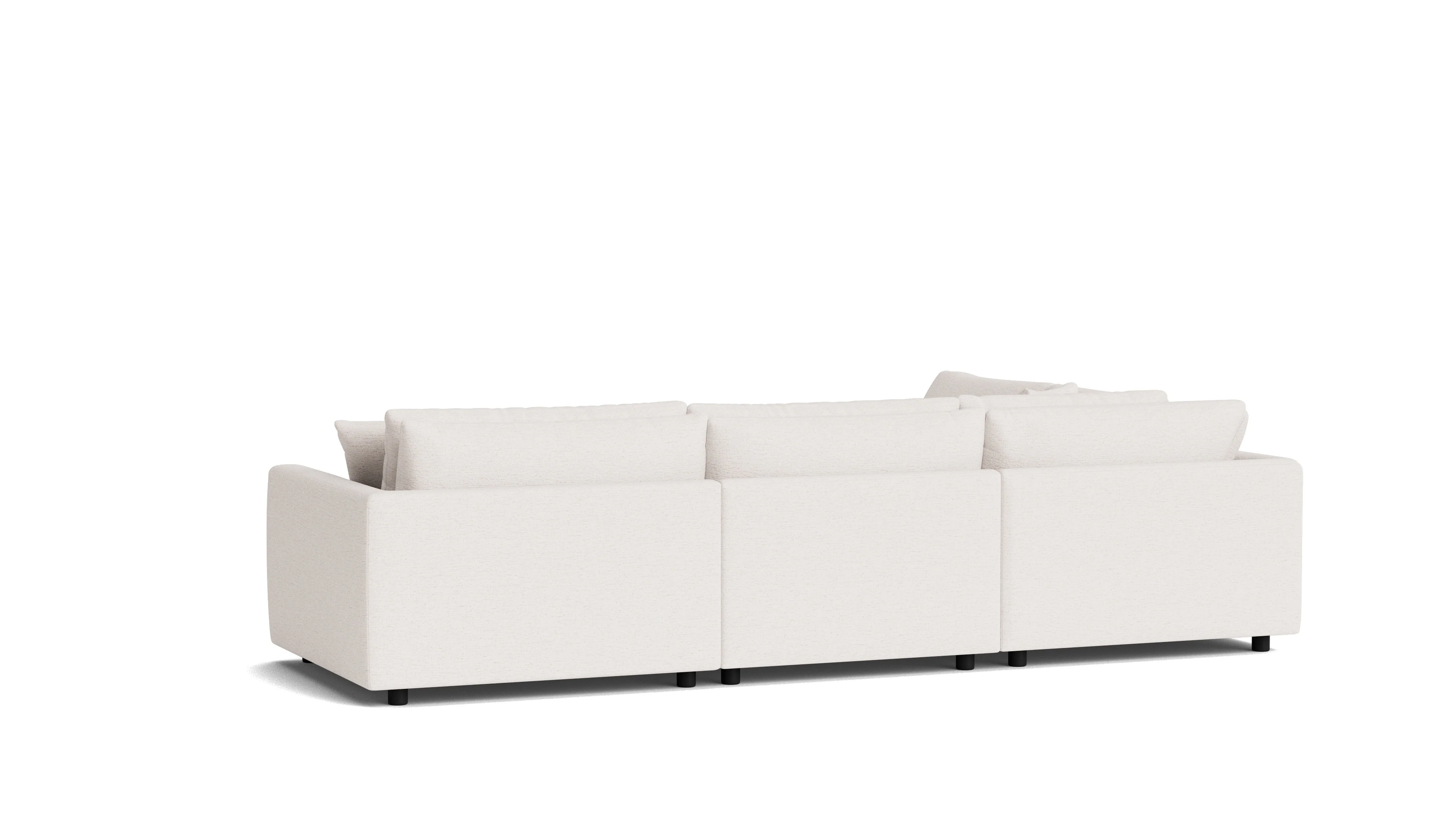 Soft Spot 4-Piece Modular Sectional Left, Nomad Snow - Image 5