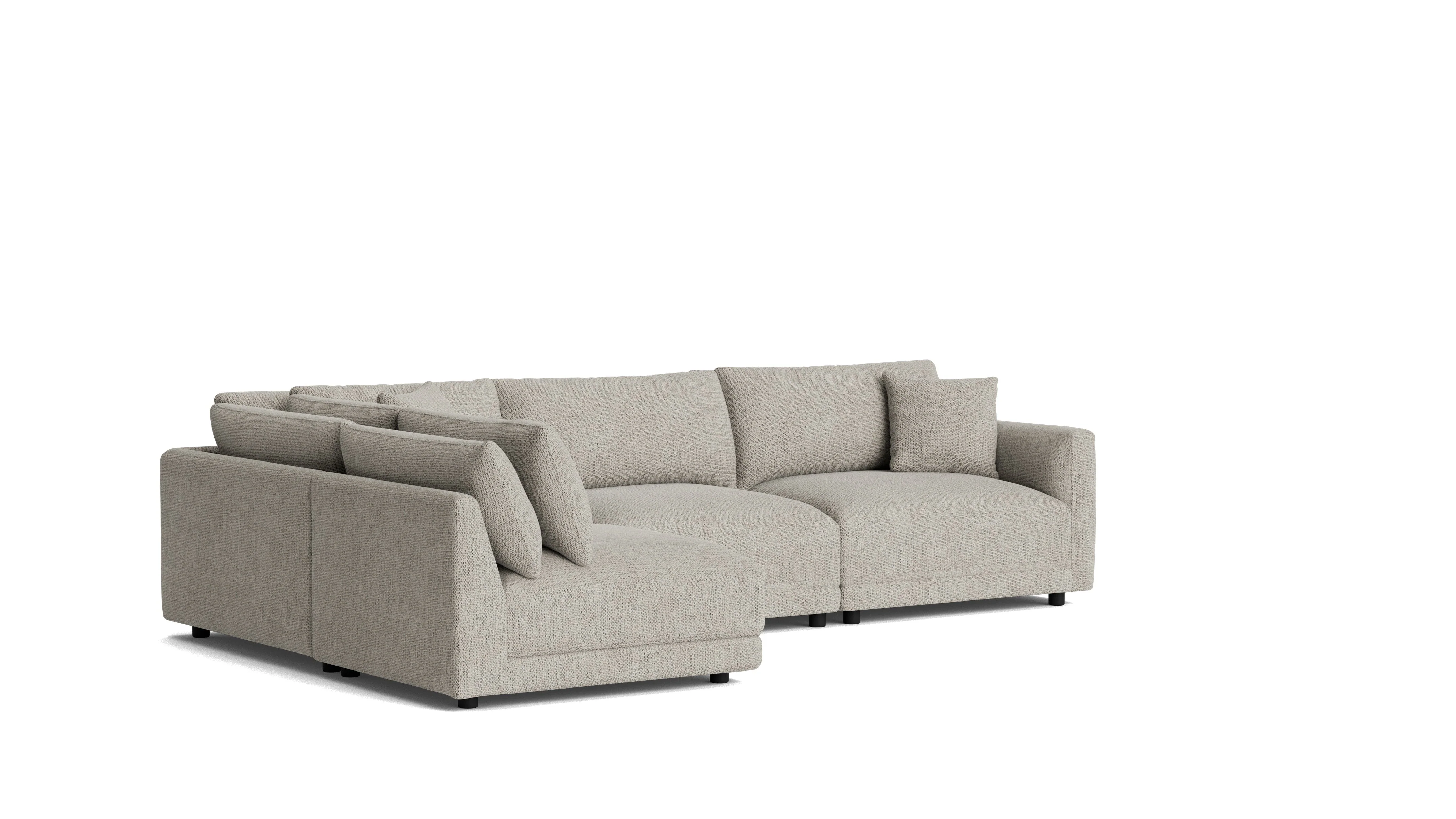 Soft Spot 4-Piece Modular Sectional Left, Oatmeal - Image 3