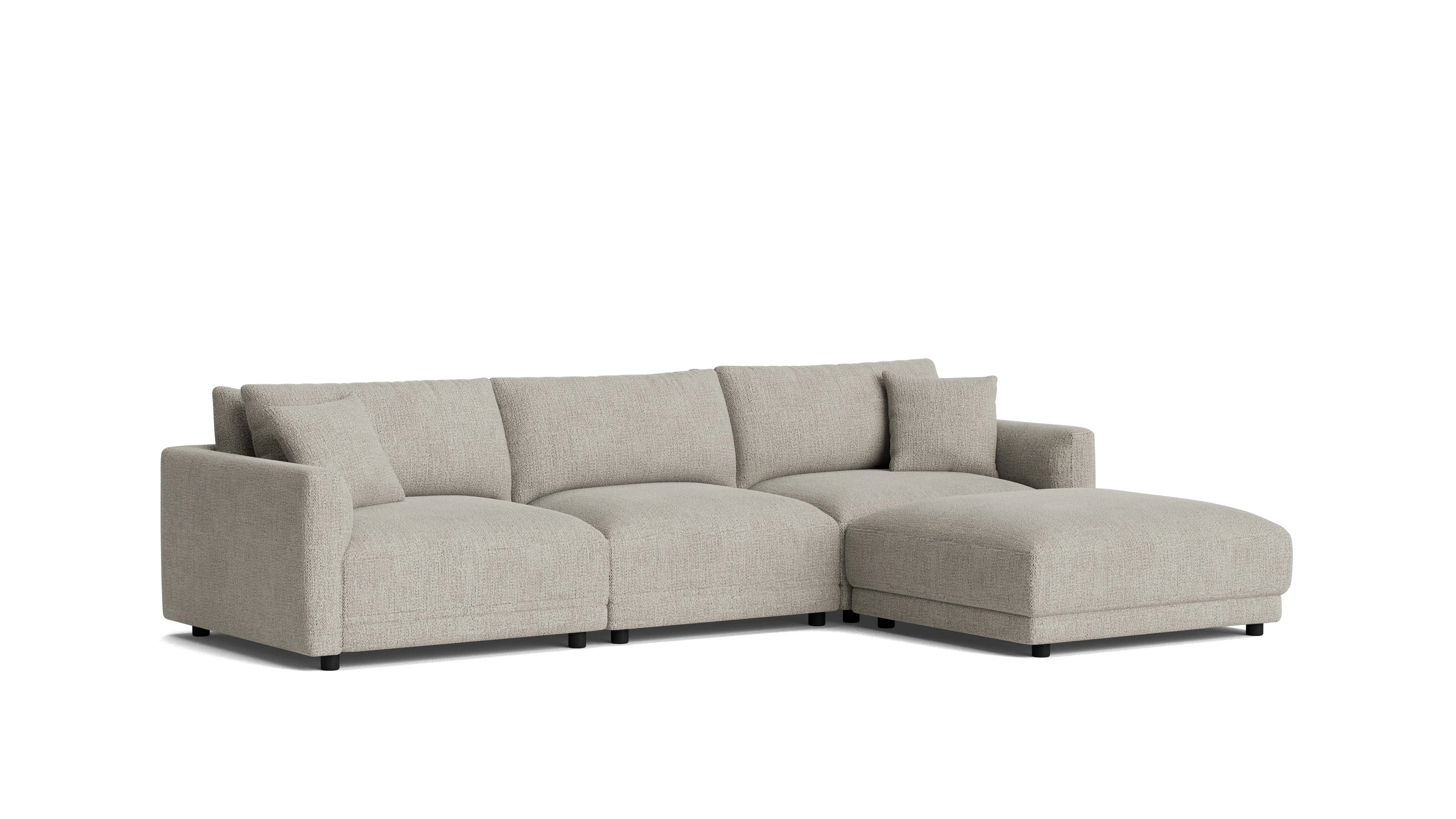 Soft Spot 4-Piece Modular Sectional, Oatmeal - Image 3