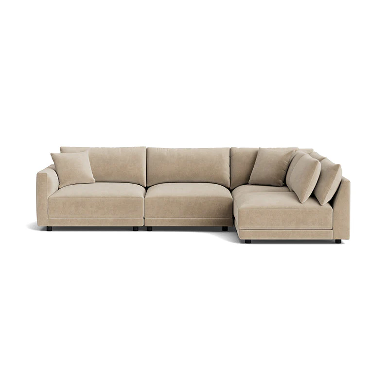 Soft Spot 4-Piece Modular Sectional Right, Cashew