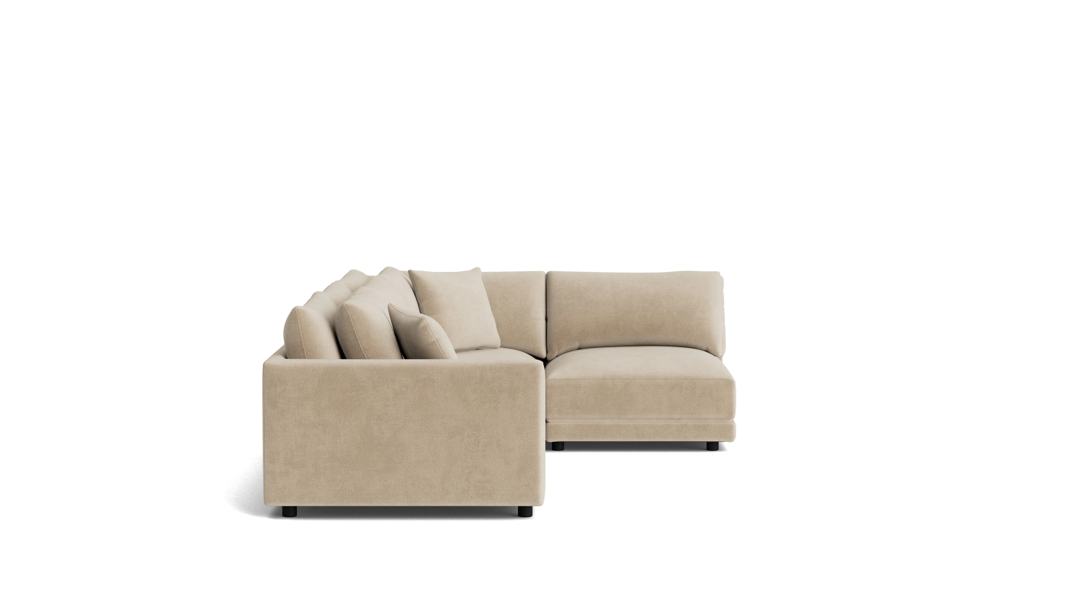 Soft Spot 4-Piece Modular Sectional Right, Cashew - Image 4
