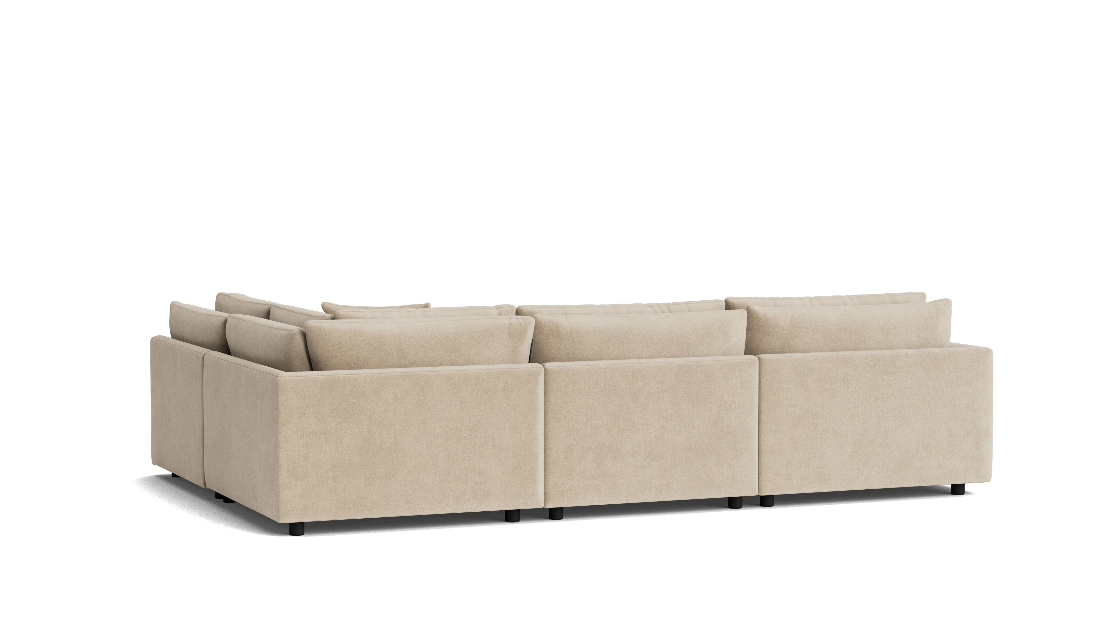 Soft Spot 4-Piece Modular Sectional Right, Cashew - Image 5