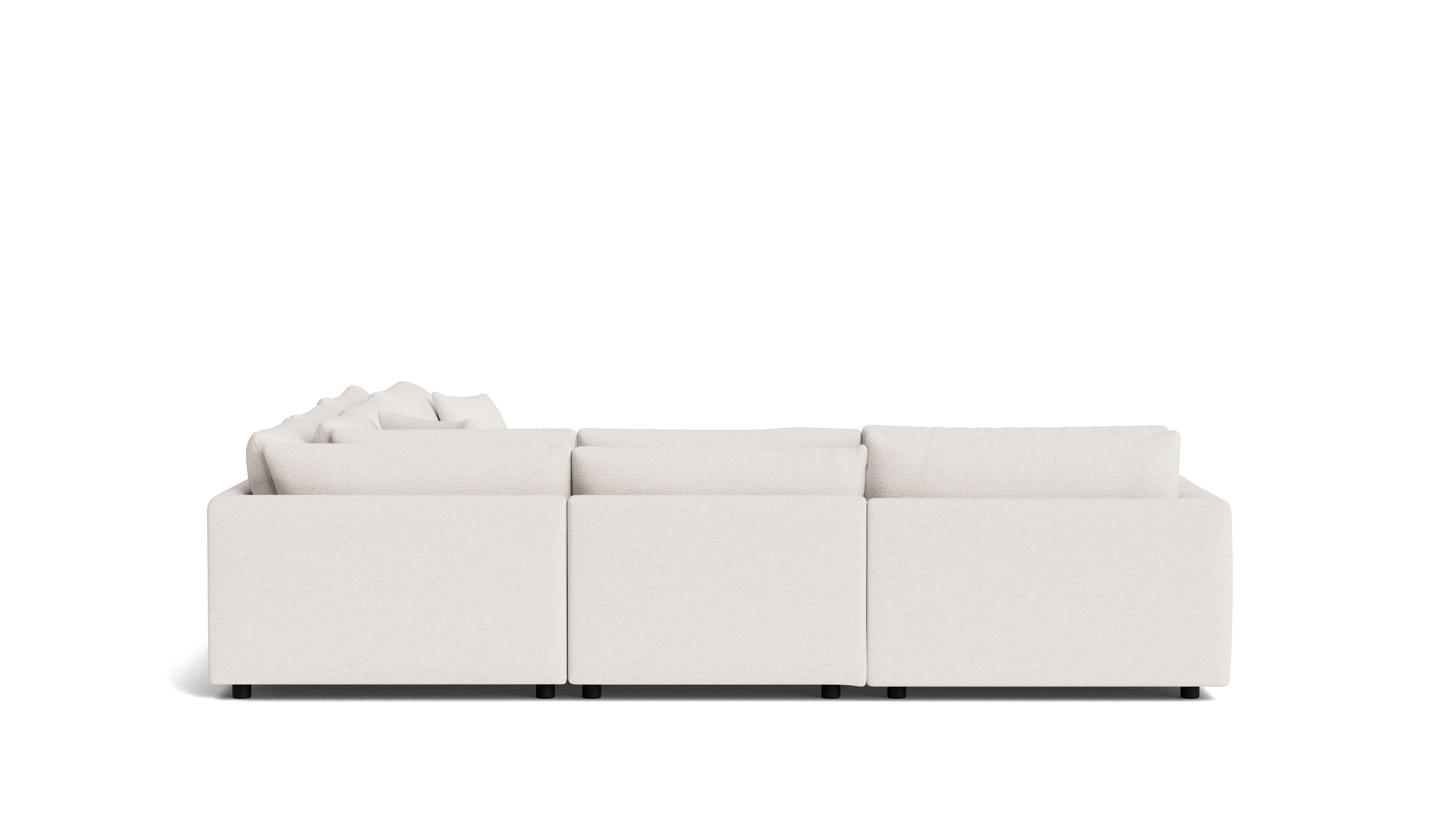 Soft Spot 5-Piece Modular Sectional Closed, Nomad Snow - Image 4