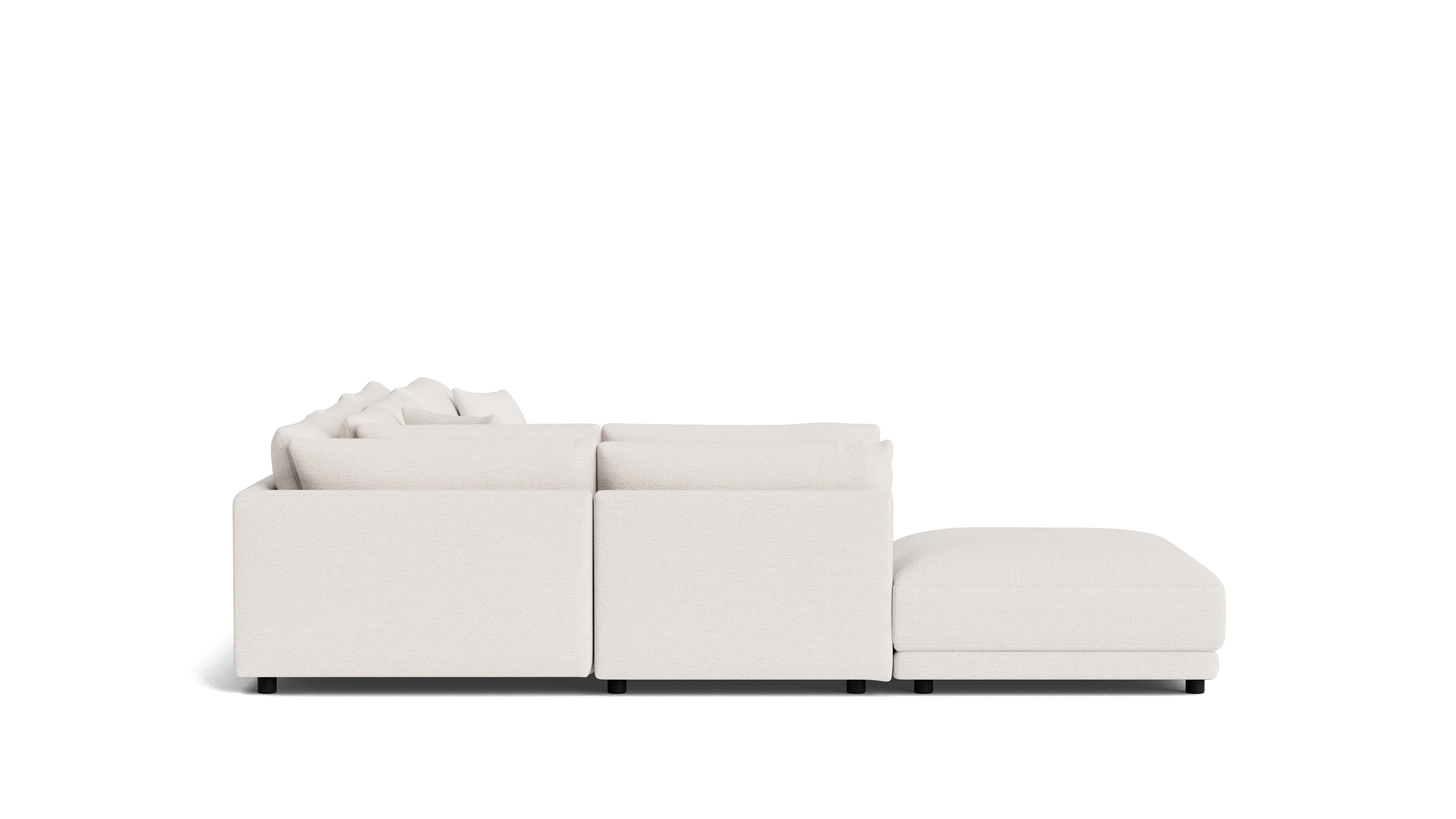 Soft Spot 5-Piece Modular Sectional Left, Nomad Snow - Image 4