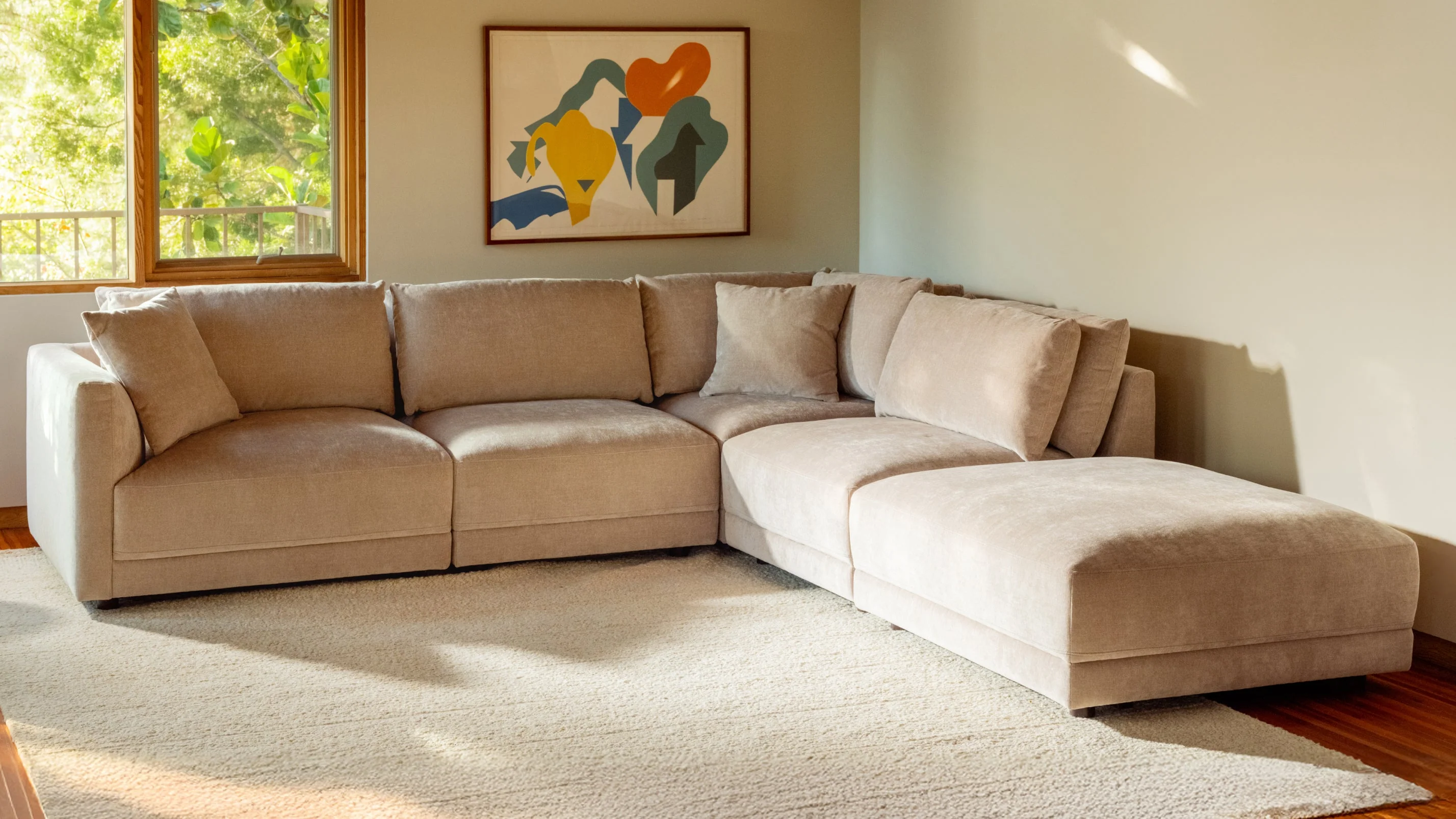 Soft Spot 5-Piece Modular Sectional Right, Cashew - Image 4