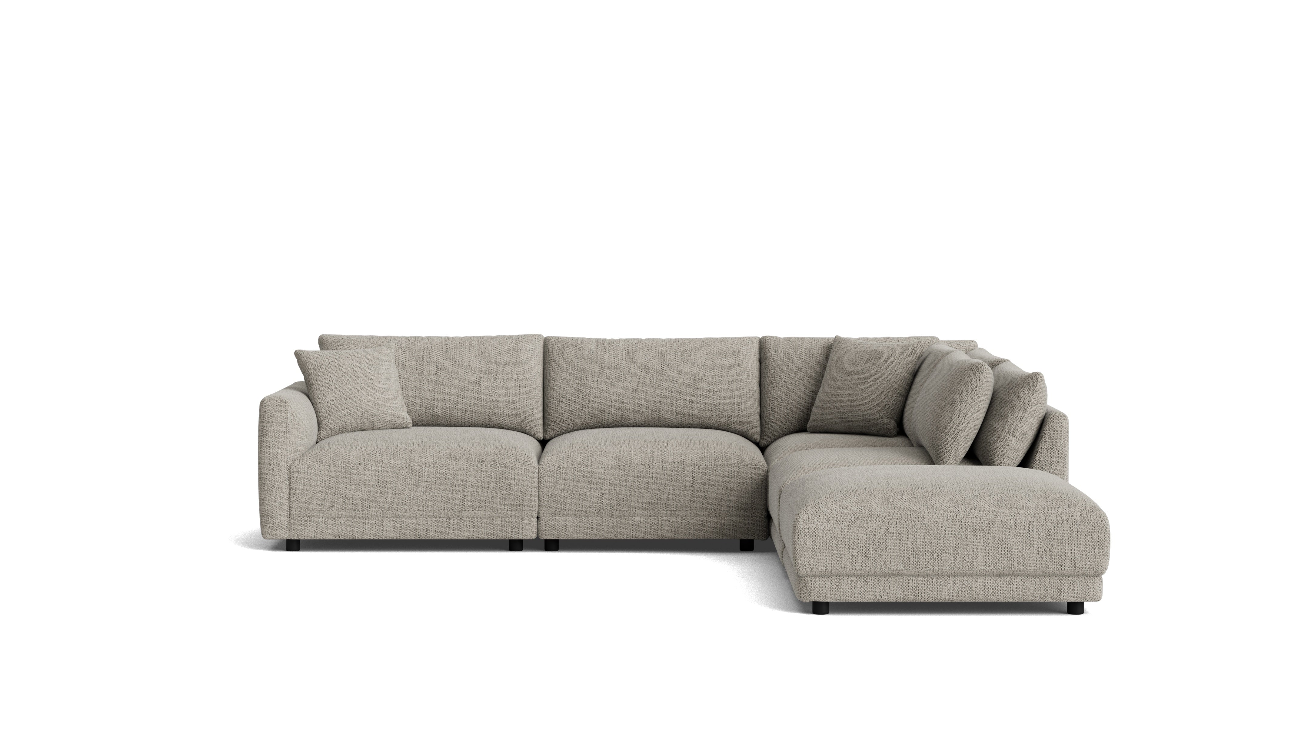 Soft Spot 5-Piece Modular Sectional Right, Oatmeal - Image 2
