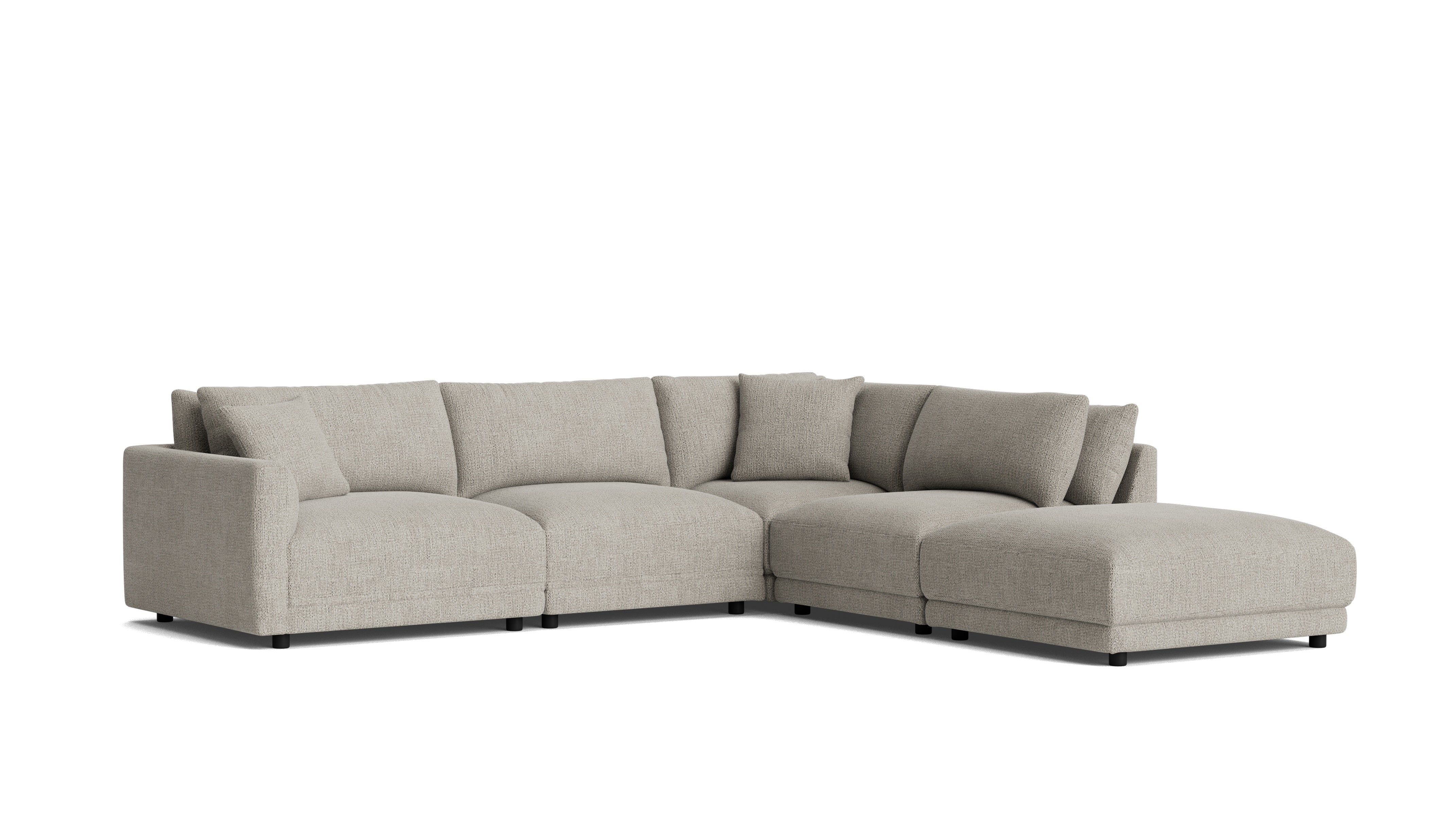Soft Spot 5-Piece Modular Sectional Right, Oatmeal - Image 3
