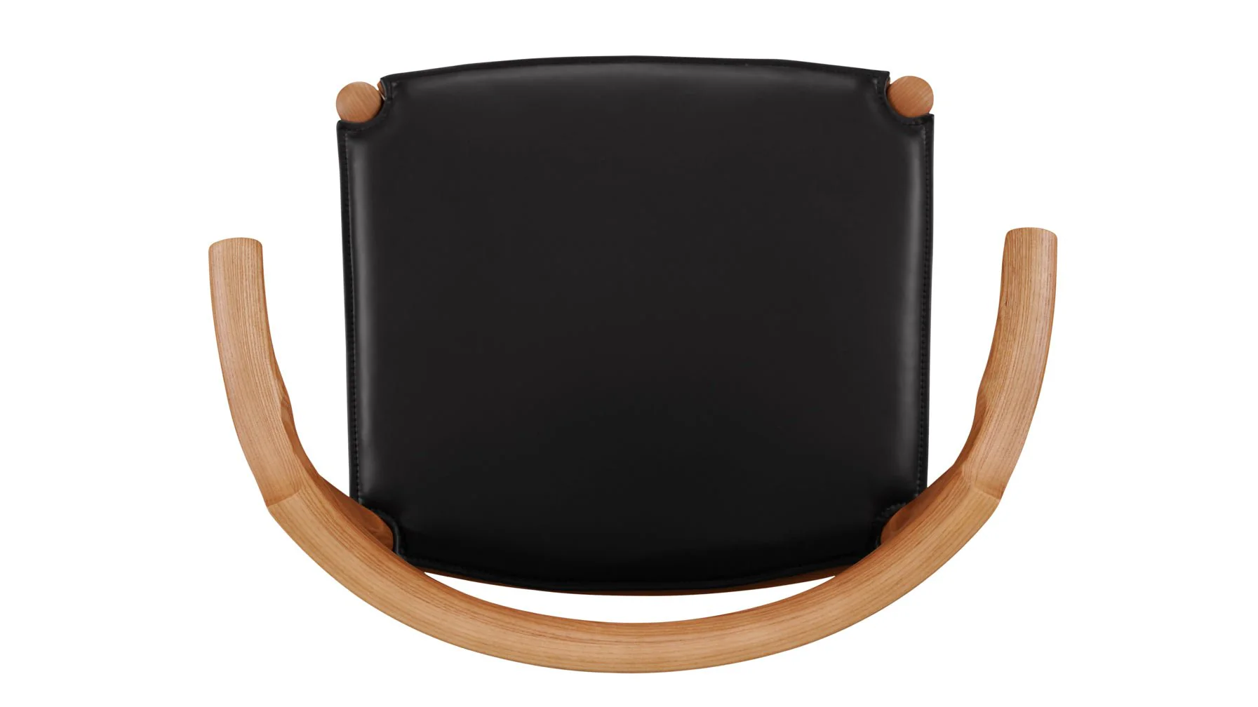 Tuck In Dining Chair with Black Cushion, Stained Oak - Image 10