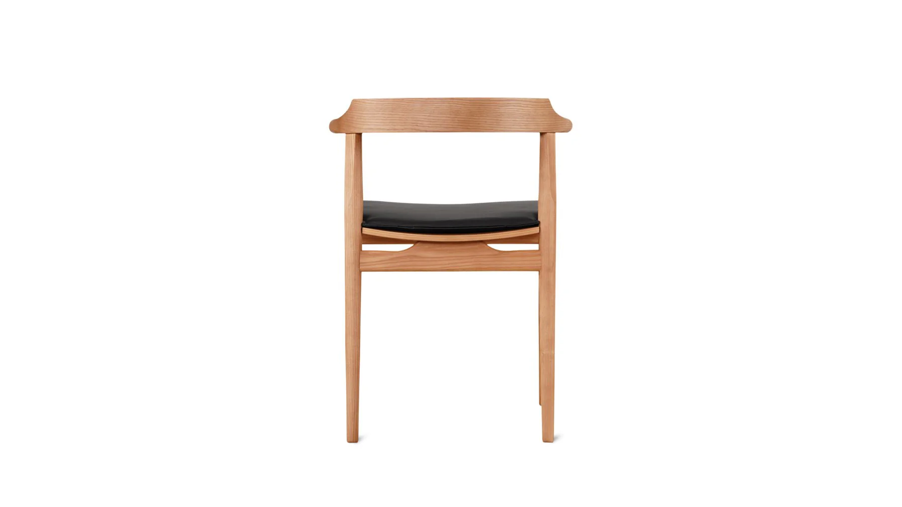 Tuck In Dining Chair with Black Cushion, Stained Oak - Image 7
