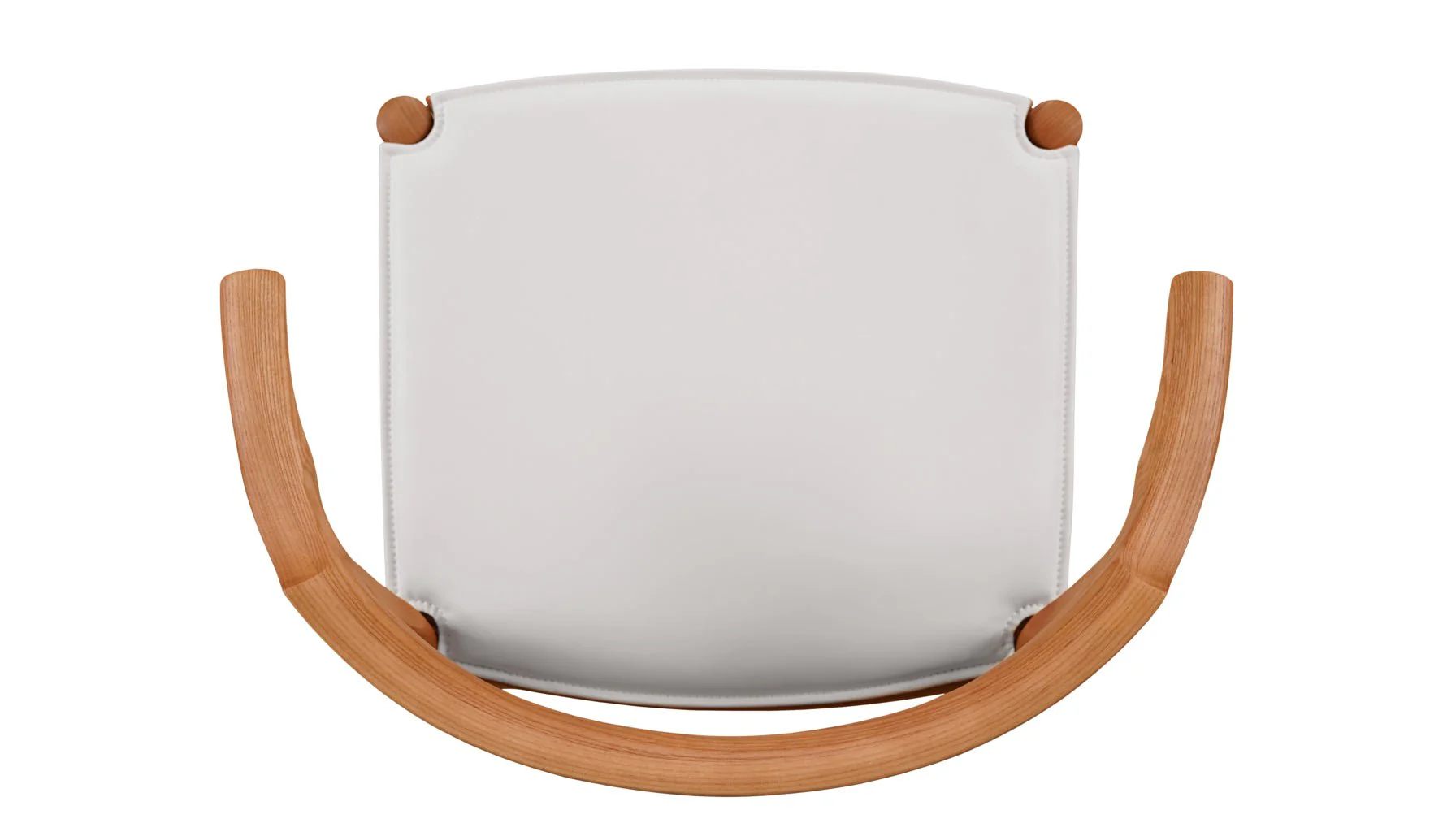 Tuck In Dining Chair with White Cushion, Stained Oak - Image 11
