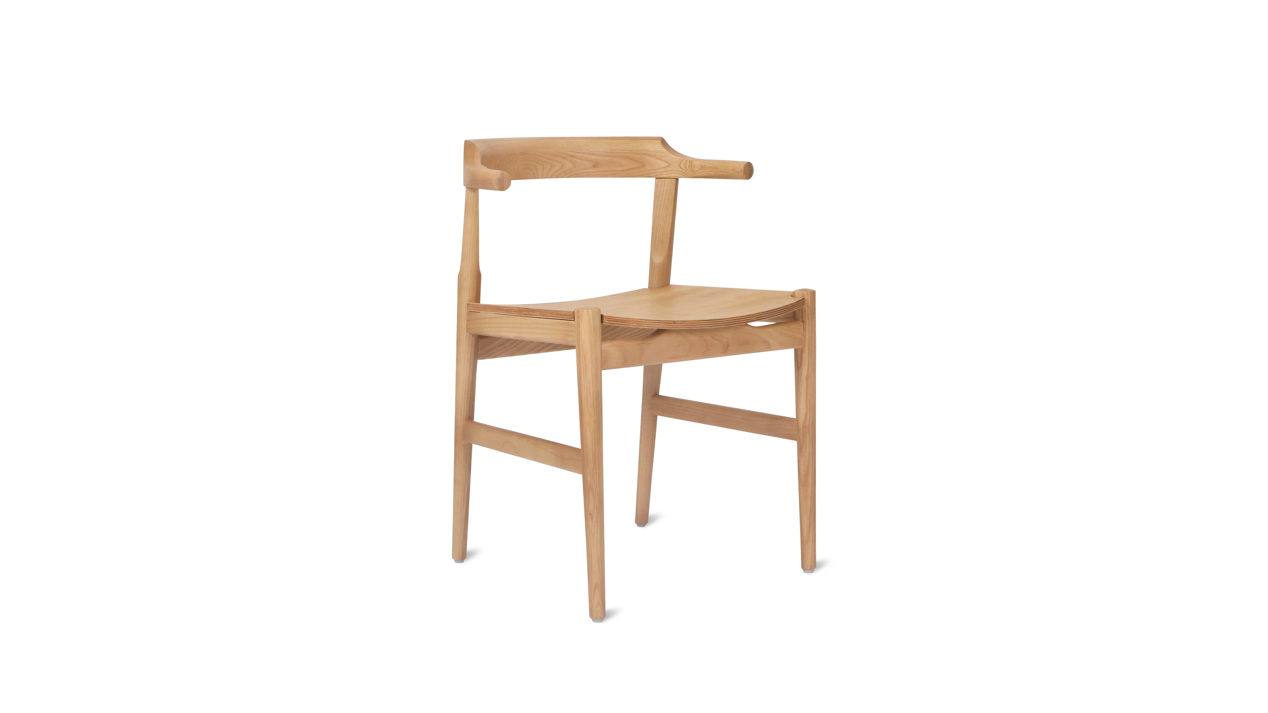 Tuck In Dining Chair, Wood Seat, Stained Oak - Image 6
