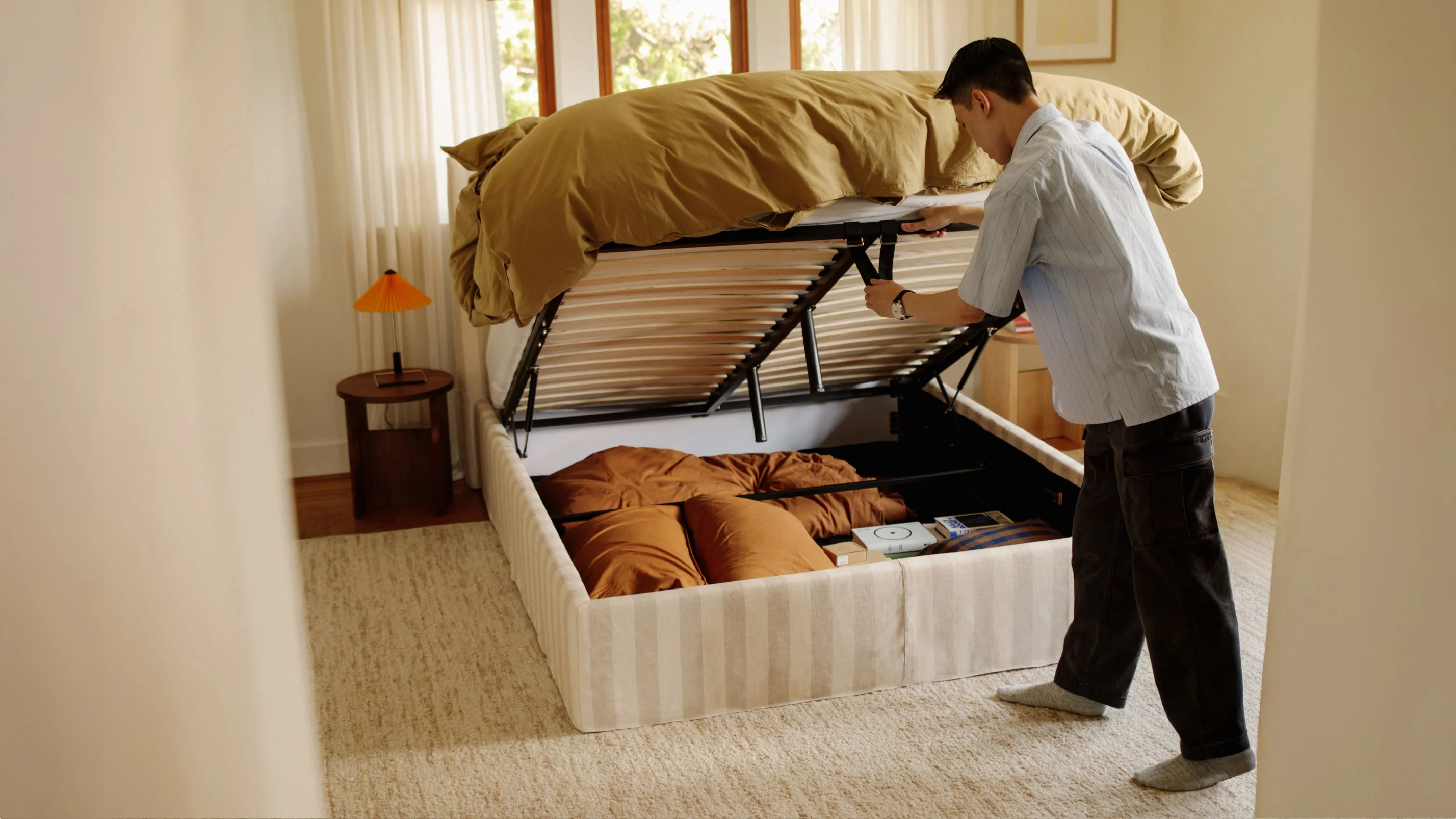 Wave Storage Bed, Queen, Dover Stripe - Image 3